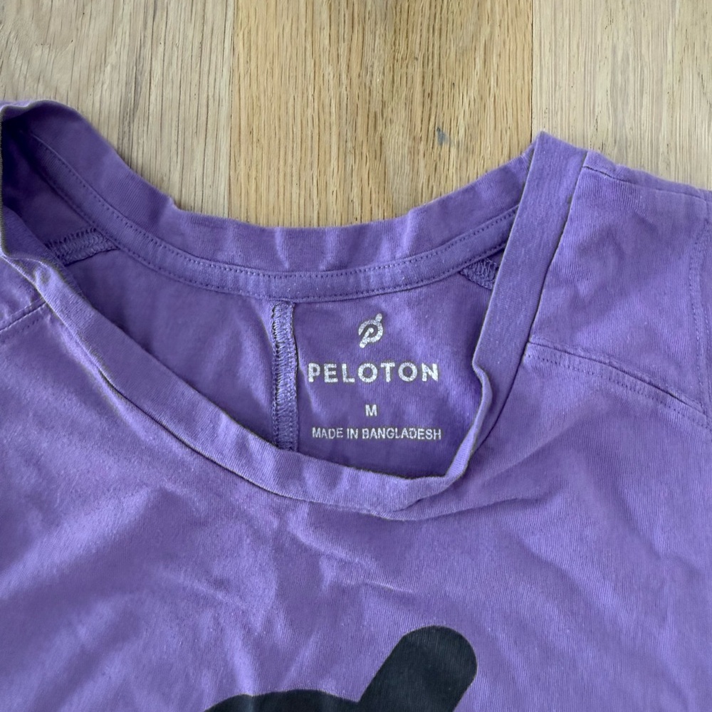 Peloton Women's Purple Muscle Tee - Picture 3 of 5
